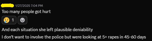A Discord screenshot with a transcript below.