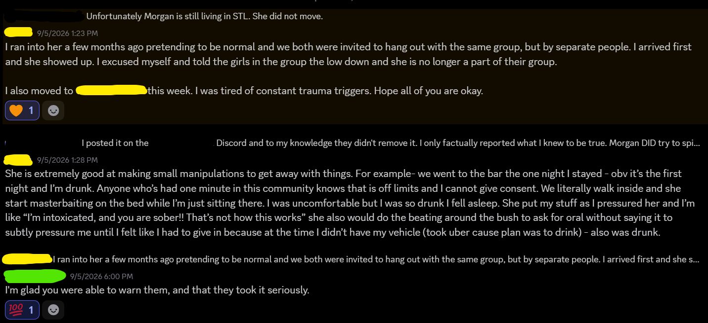 A Discord screenshot with a transcript below.