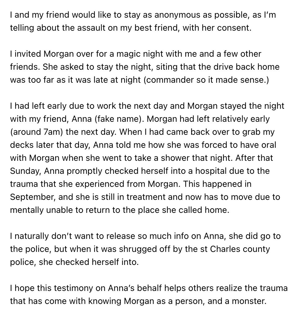 An email screenshot with a transcript below.